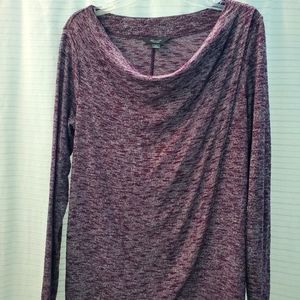 Simply Vera: med long sleeve Cowell neck maroon & grey color